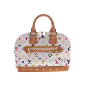 Louis Vuitton Multicolore Multicolor Alma White Leather Handbag